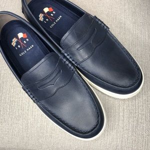 Cole Haan Blue Grand OS Penny Loafers